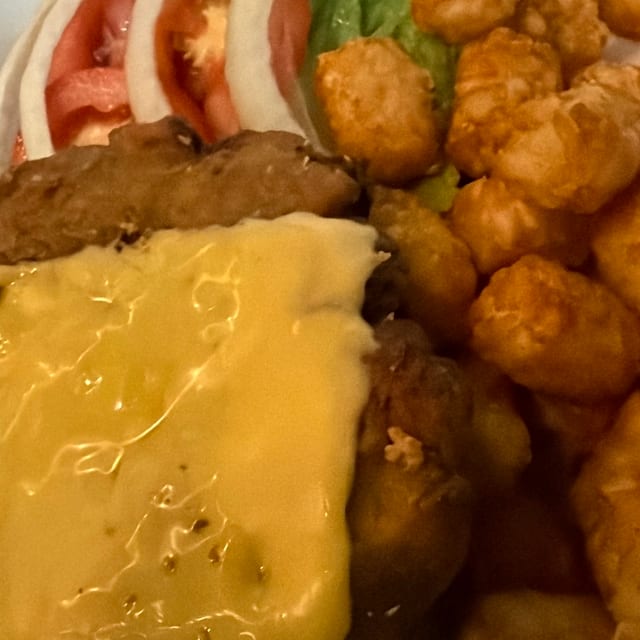 Salmon Burger Meal.