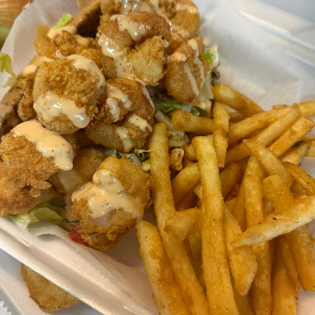 Shrimp Po’Boy Sandwich.