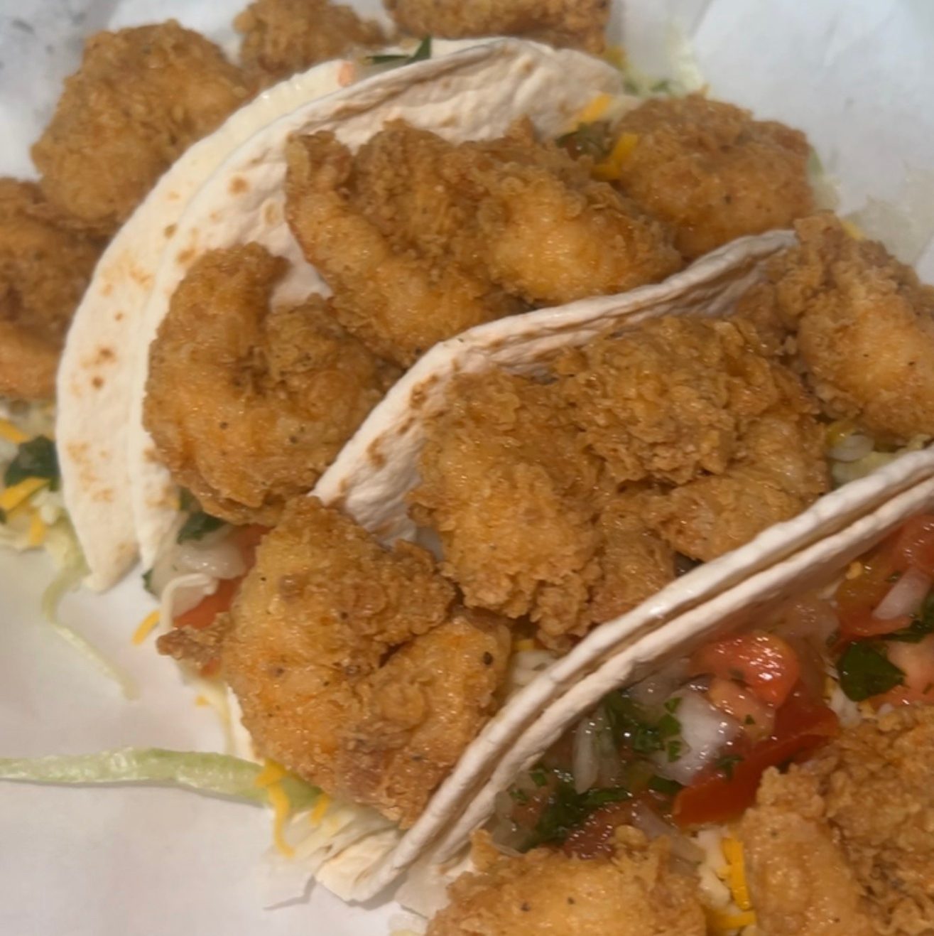 Soft Shrimp taco.