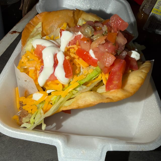 Crunchy beef Taco.
