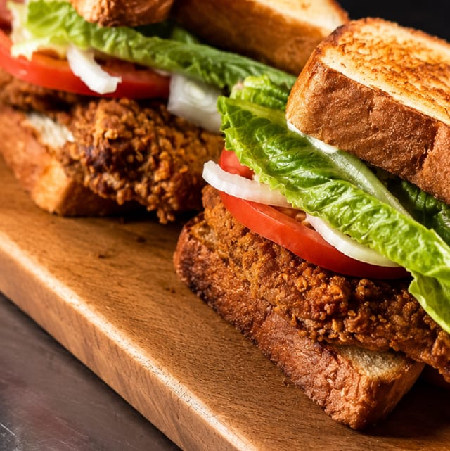 Pork Chop Sandwich Meal.